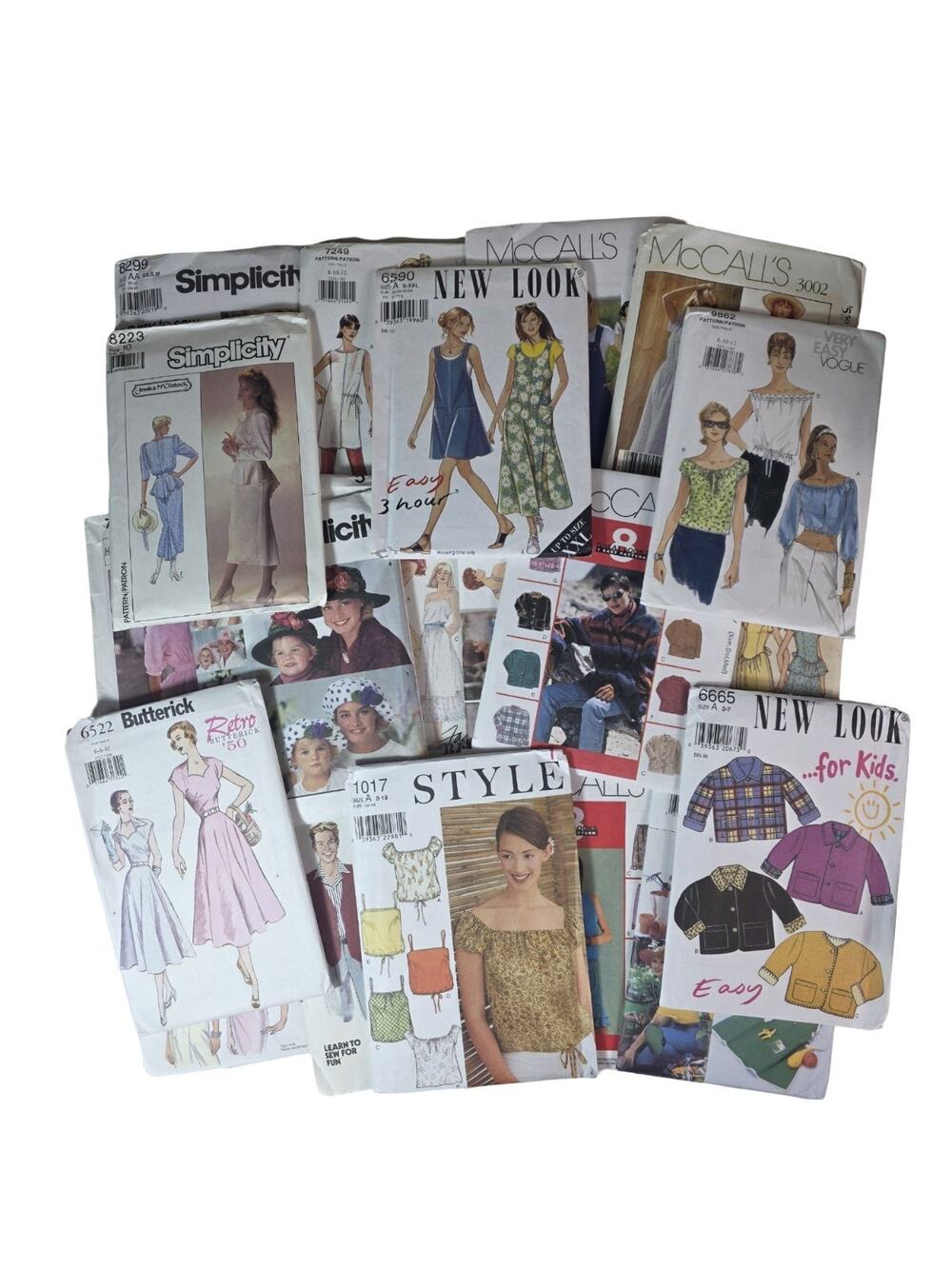 Vogue Lot of 20 Sewing Patterns Simplicity, Mccalls VTG and Various Sizes